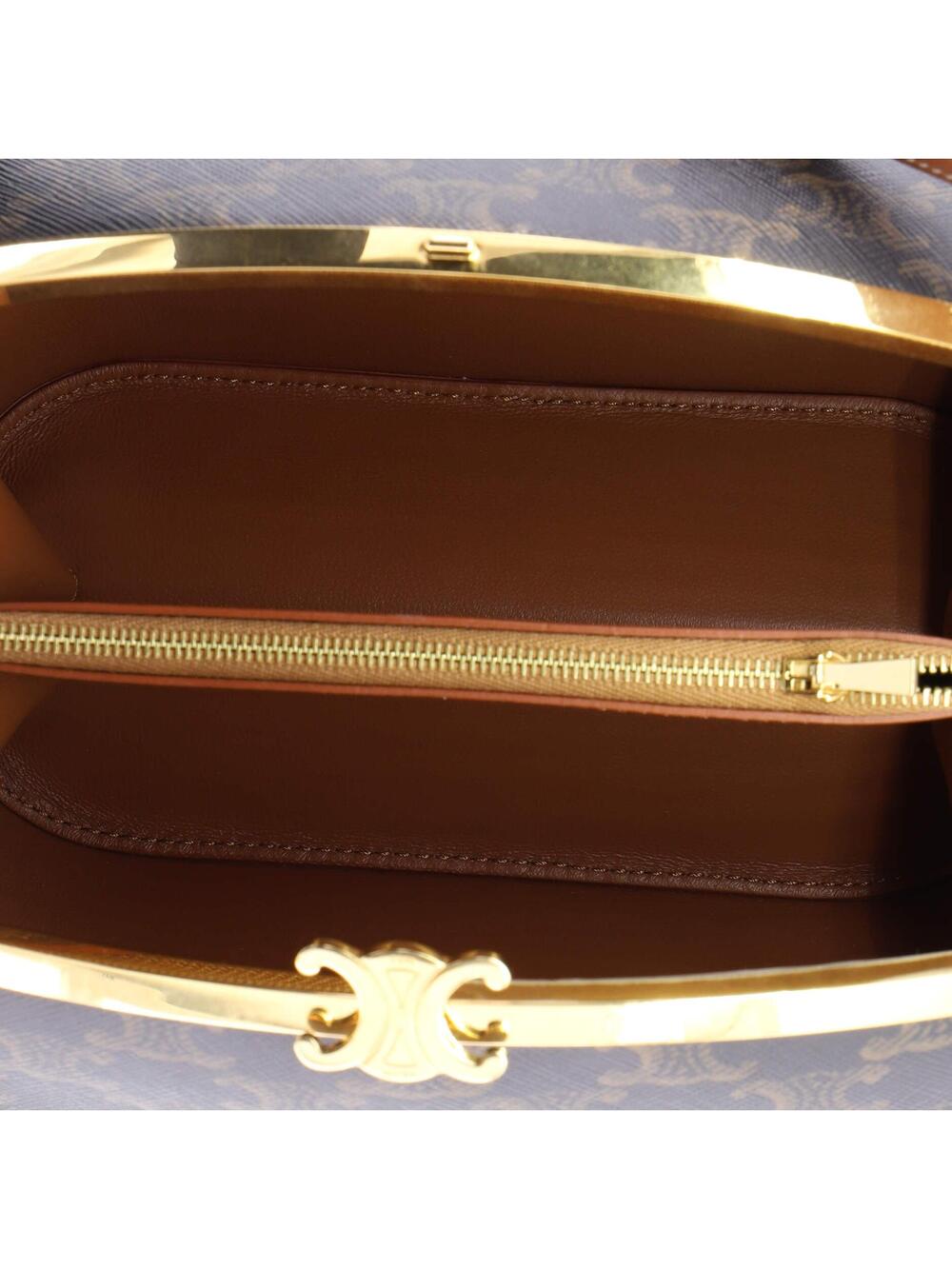 Celine Lunch Box Bag Triomphe Coated #204197C21B - Picture 5 of 6